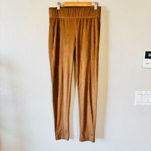 Seven pull on Leggings faux suede S camel Brown